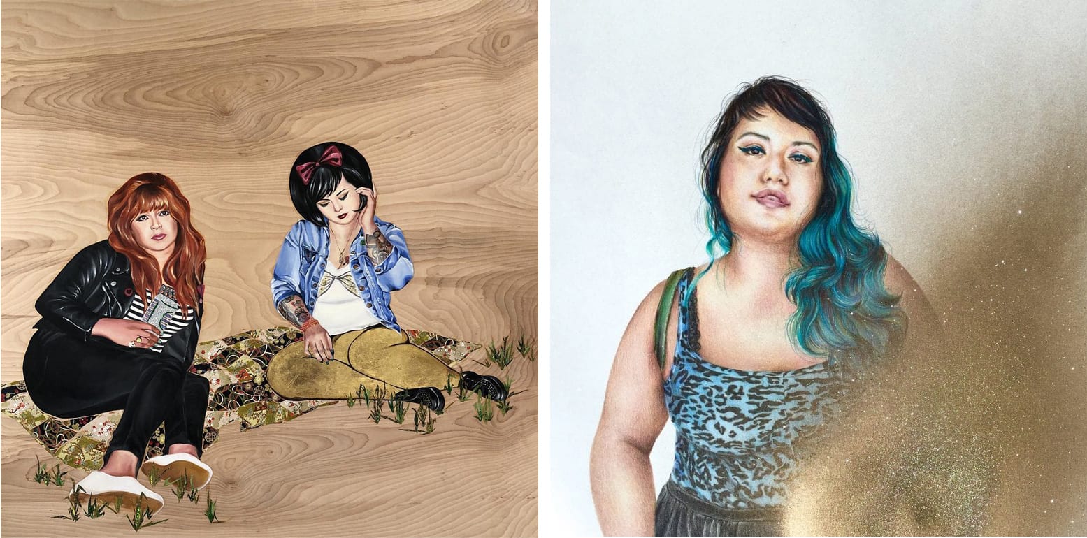 Works by Shizu Saldamando.