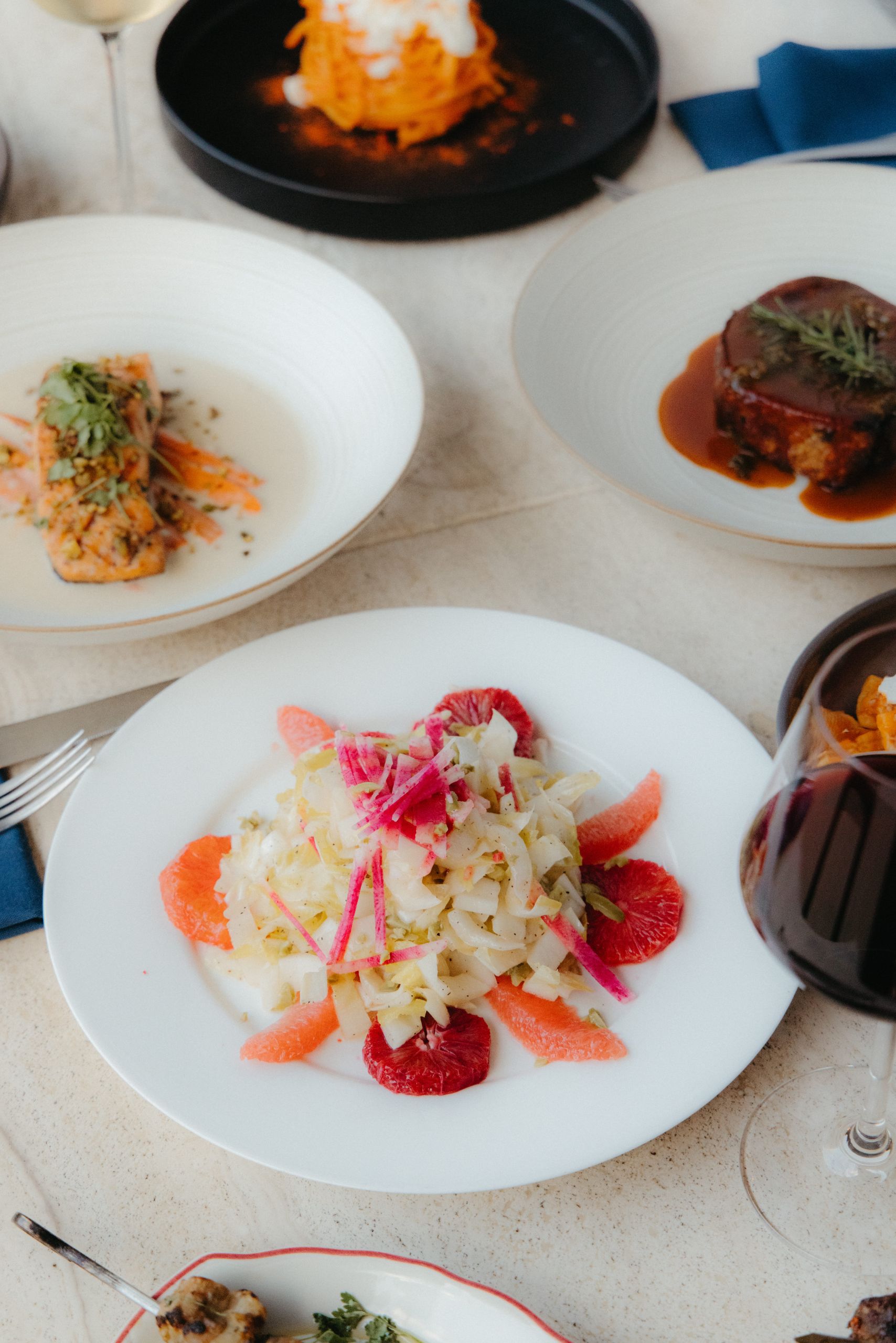 Florence by the Water table with food